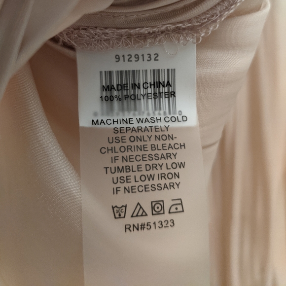 Vince Camuto Tie-Front Blush Collared Blouse Shimmer Pink Button Down Small - Picture 4 of 6